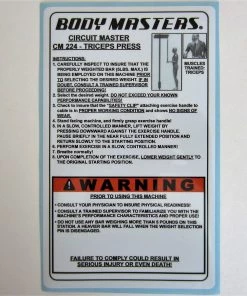 Sign Concepts Body Masters CM 224 Triceps Press