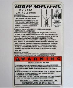 Sign Concepts MD 212A Lat Pulldown Body Masters