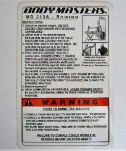 Sign Concepts Body Masters MD 213A Rowing