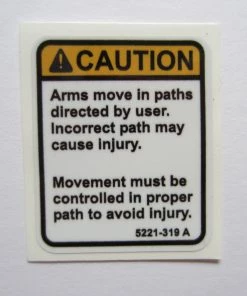 Sign Concepts Caution Decal 1-3/4" X 2"