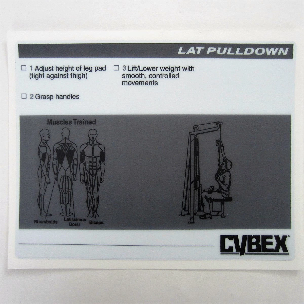 Sign Concepts Cybex Classic Lat Pulldown 1 Sign Concepts Cybex Classic Lat Pulldown