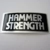 Sign Concepts Hammer Strength Brushed Silver Decal 6" X 3"