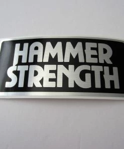 Sign Concepts Hammer Strength Brushed Silver Decal 6" X 3"