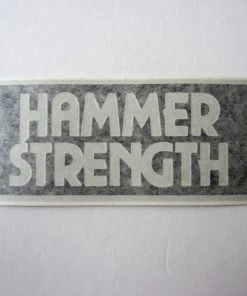 Sign Concepts Hammer Strength Brushed Silver Decal 6" X 3"