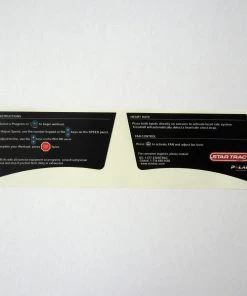 Sign Concepts Star Trac 7600 Console Instruction Decals Left & Right Star Trac 5600 / 7600 Treadmill Parts