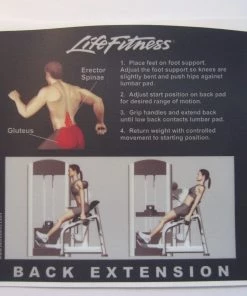 Sign Concepts Life Fitness Signature Back Extension Instruction Decal