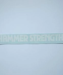 Sign Concepts Hammer Strength Decal White 13 3/4" X 1.5"