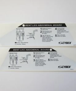 Sign Concepts Modular / Smith Press Cybex Bent Leg Abdominal Board Decal Set ( 2 )