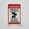 Sign Concepts Warning Decal 2 3/4" X 1-3/4"