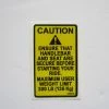 Sign Concepts Keiser Caution Decal 2" X 1 1/2"