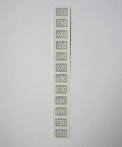 Sign Concepts Weight Stack Number Decals 420lbs. To 750lbs.. Increments Of 30lb. Weight Stack Decals