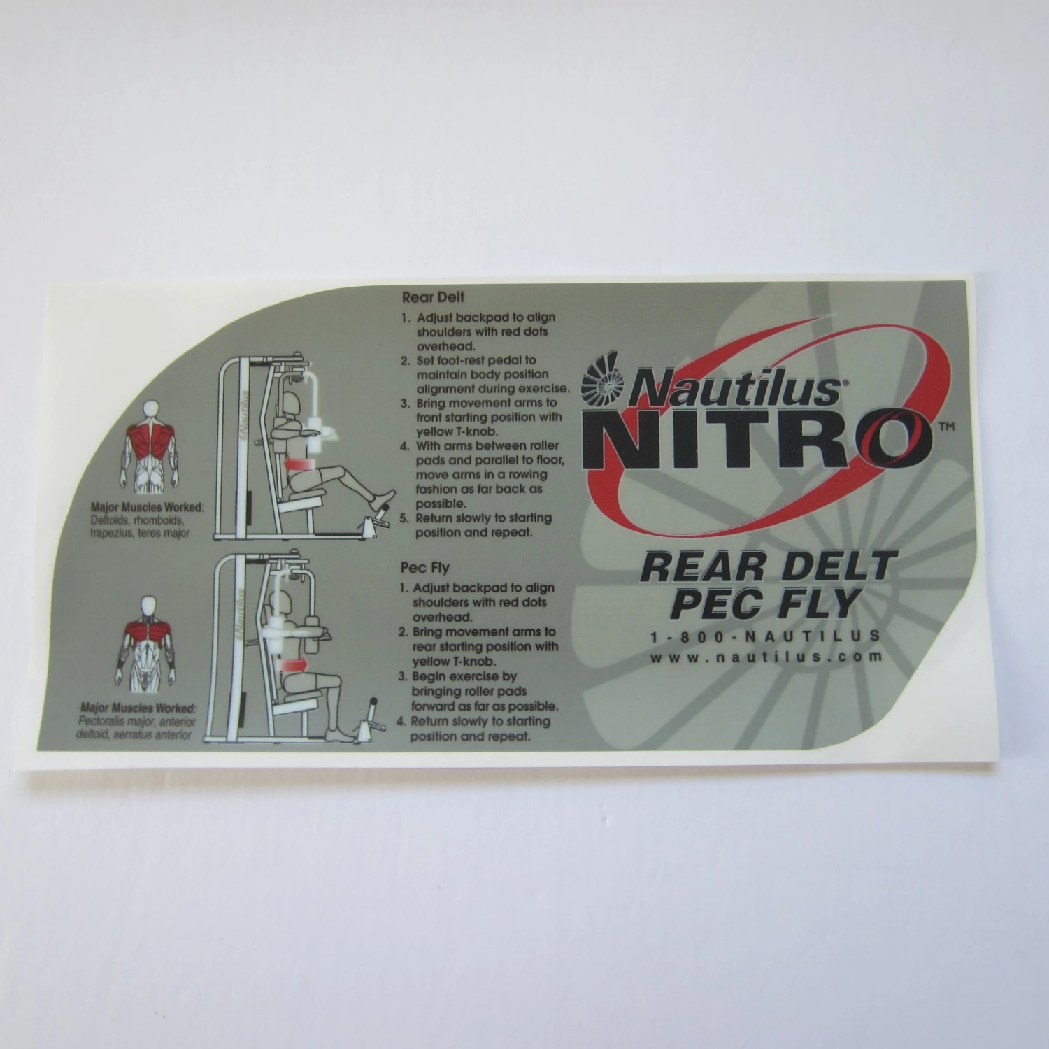 Sign Concepts Nautilus Nitro Rear Delt / Pec Fly 1 Sign Concepts Nautilus Nitro Rear Delt / Pec Fly