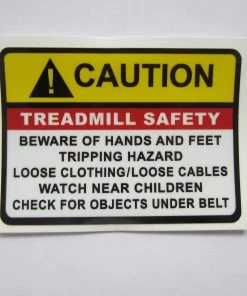 Sign Concepts Caution Treadmill Safety Decal-Two Sizes Available