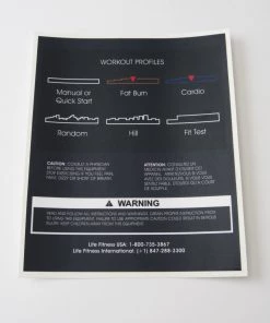 Sign Concepts Life Fitness 9500 Next Gen Workout Profiles Console Decal