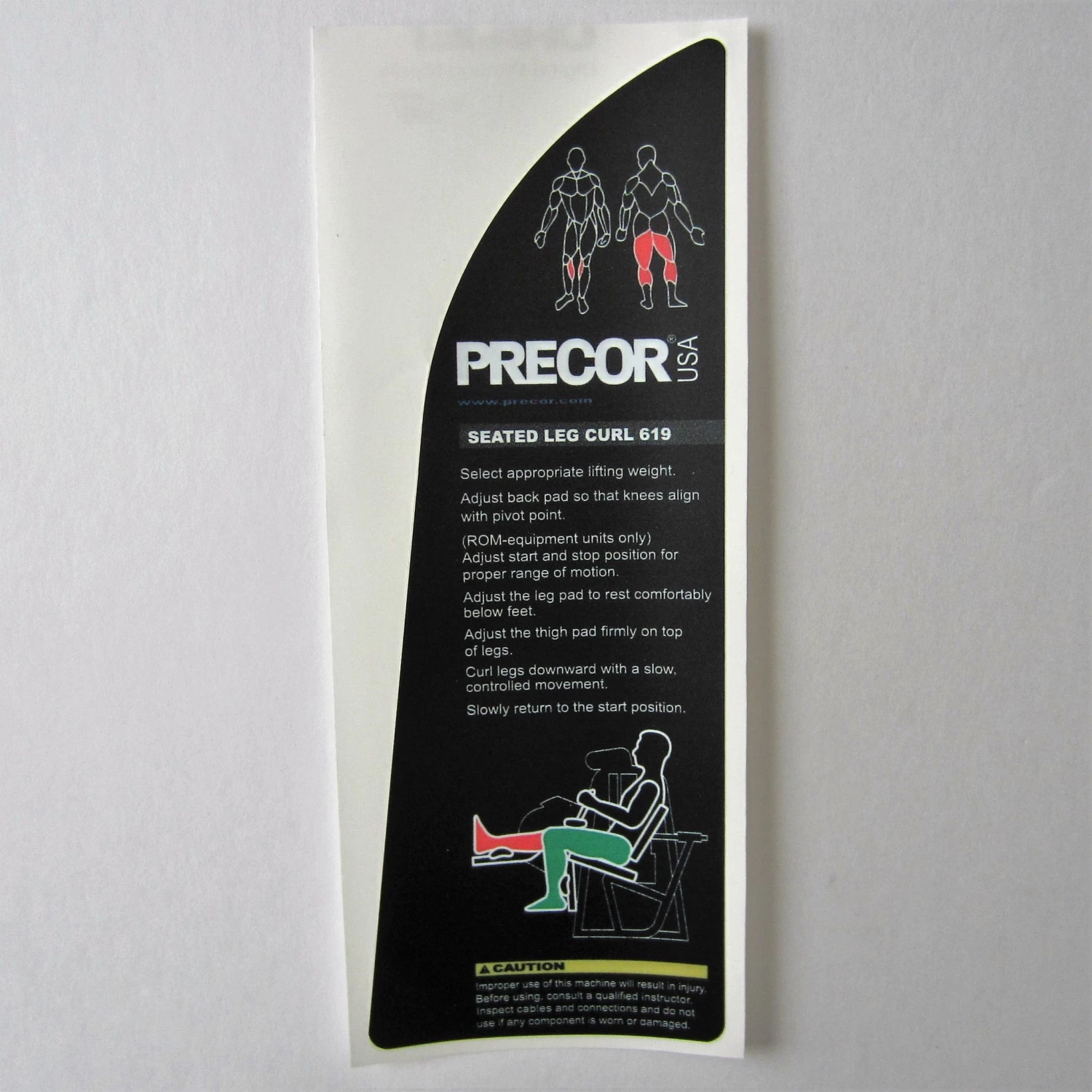 Sign Concepts Precor 619 Seated Leg Curl 1 Sign Concepts Precor 619 Seated Leg Curl