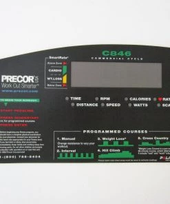 HST Precor C846 Bike Parts Precor C846 Upper Display Overlay