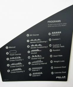 HST Precor C966i Instruction Decal, Left Precor C956i & C966i Soft Touch Treadmill Parts