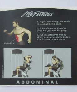 Sign Concepts Life Fitness Signature Abdominal Instruction Decal