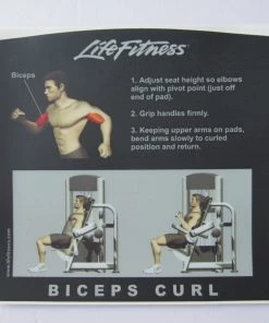Sign Concepts Life Fitness Signature Bicep Instruction Decal