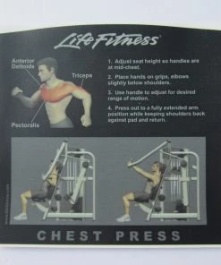 Sign Concepts Life Fitness Signature Chest Press Instruction Decal