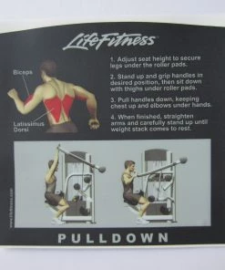 Sign Concepts Life Fitness Signature Pull Down Instruction Decal