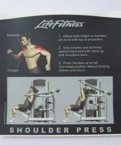 Sign Concepts Life Fitness Signature Shoulder Press Instruction Decal