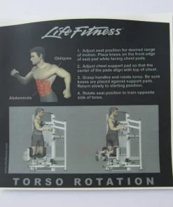 Sign Concepts Life Fitness Signature Torso Rotation Instruction Decal