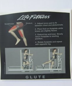 Sign Concepts Life Fitness Signature Glute Instruction Decal
