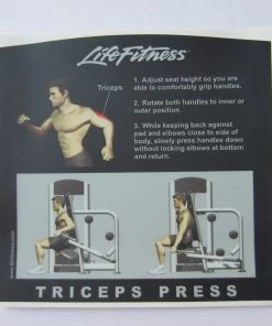 Sign Concepts Life Fitness Signature Triceps Press Instruction Decal