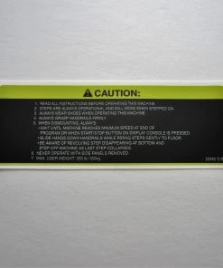 Sign Concepts StairMaster StepMill Parts StairMaster StepMill Caution Decal