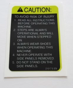HST StairMaster Stepper Parts StairMaster Stepper Caution Decal