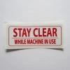 Sign Concepts Stay Clear Decal 3" X 1-1/4" Or 2 1/4" X 3/4"