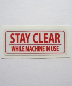 Sign Concepts Stay Clear Decal 3" X 1-1/4" Or 2 1/4" X 3/4"