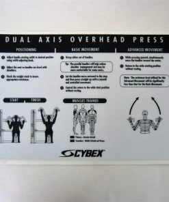 Sign Concepts Original OEM Lexan Overlay Cybex VR2 Dual Axis Overhead Press