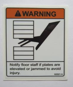 Sign Concepts Warning Decal 3-1/4" X 2-3/4"