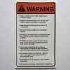 Sign Concepts Warning Decal 6-1/2" X 4" Caution / Warning / Misc Decals