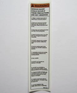 Sign Concepts VR2 Warning Decal 7-1/2" X 1-3/4"