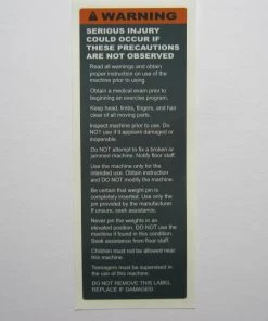 Sign Concepts VR2 Warning Decal 7-1/2" X 2-3/4"