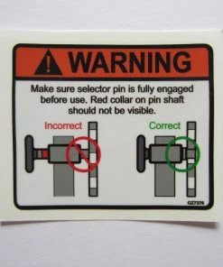 Sign Concepts Caution / Warning / Misc Decals Warning Decal 3" X 2-3/4"
